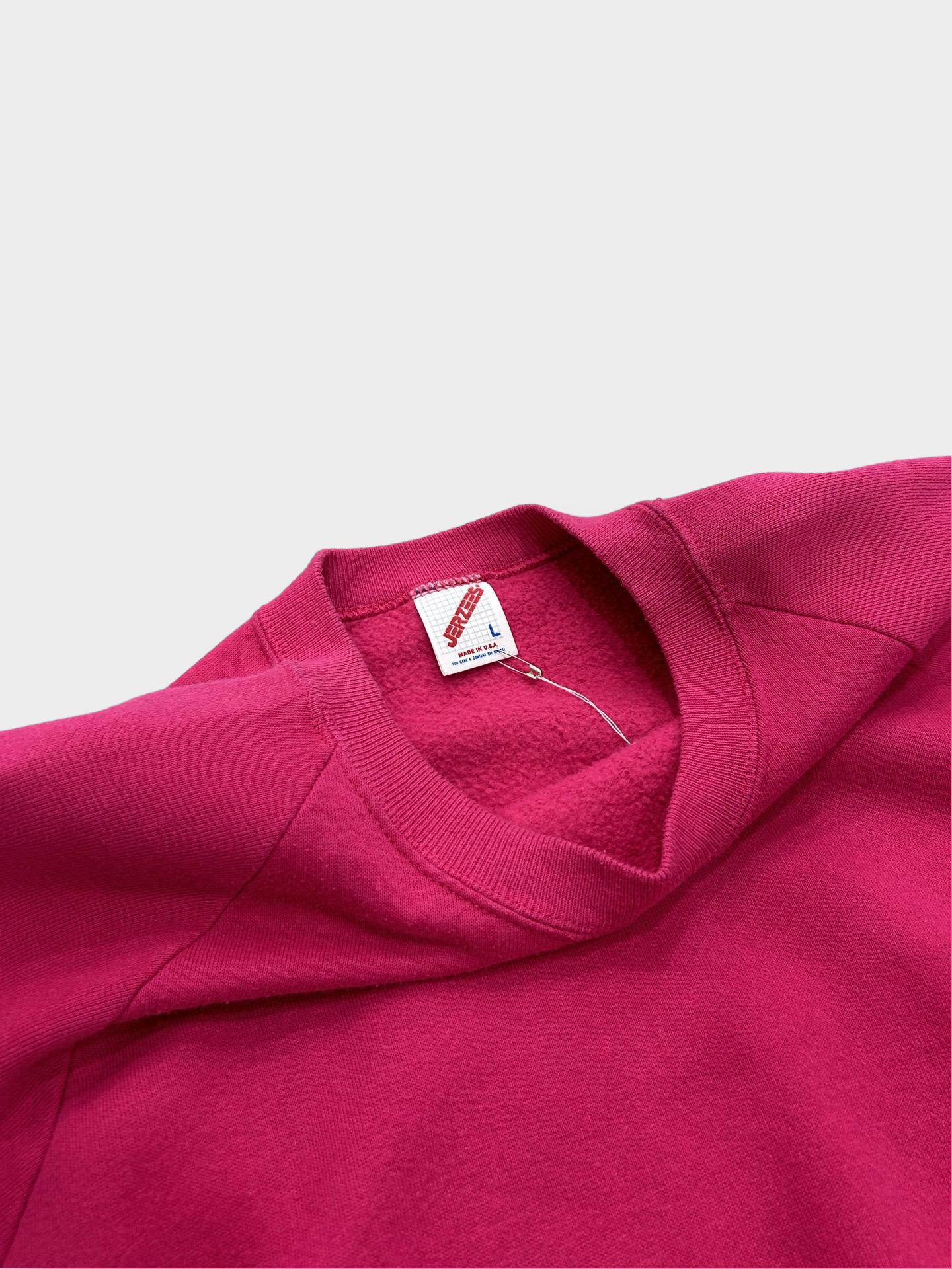 90's JERZEES Plain vivid pink sweat