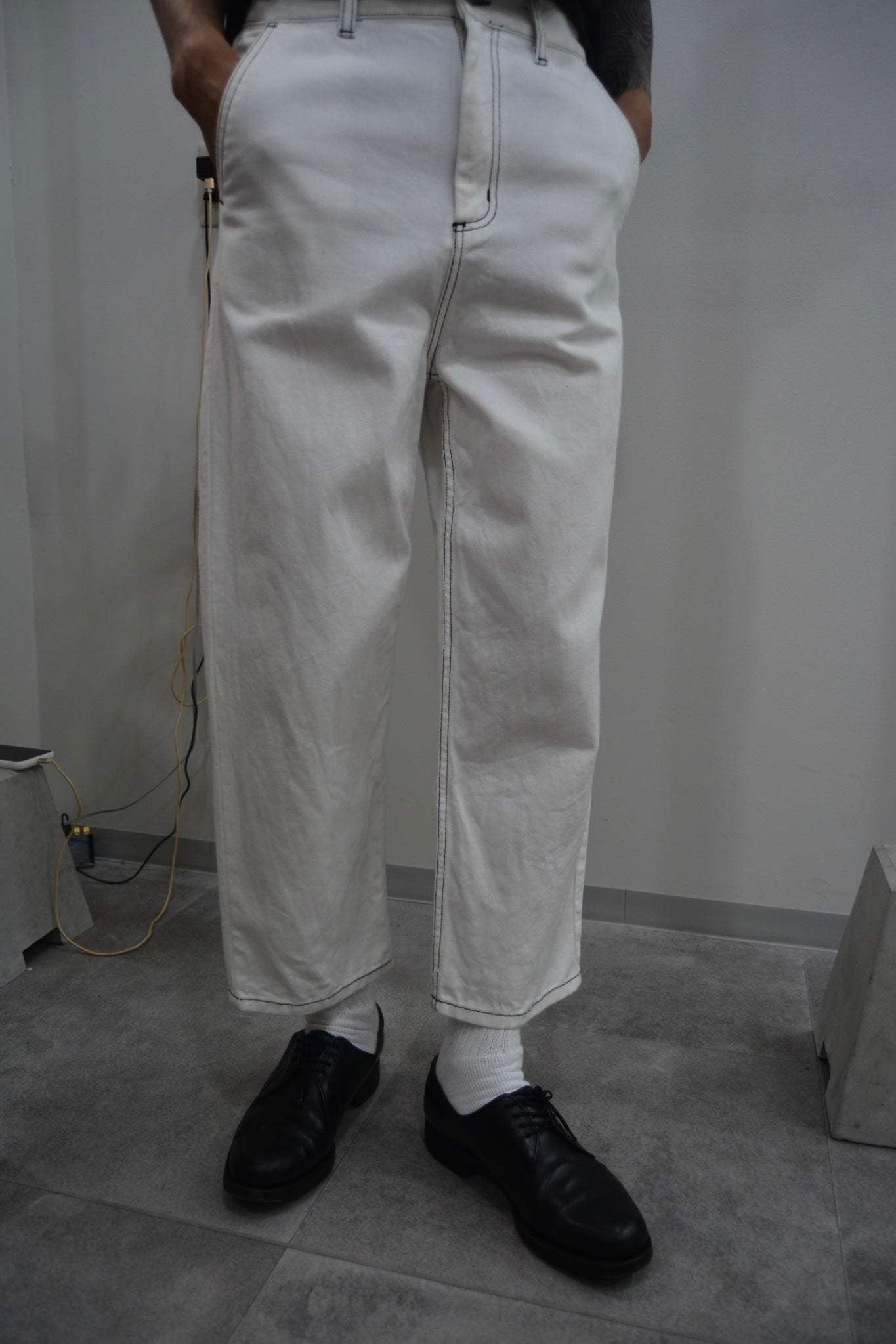 Carhartt wip black stitch work pants