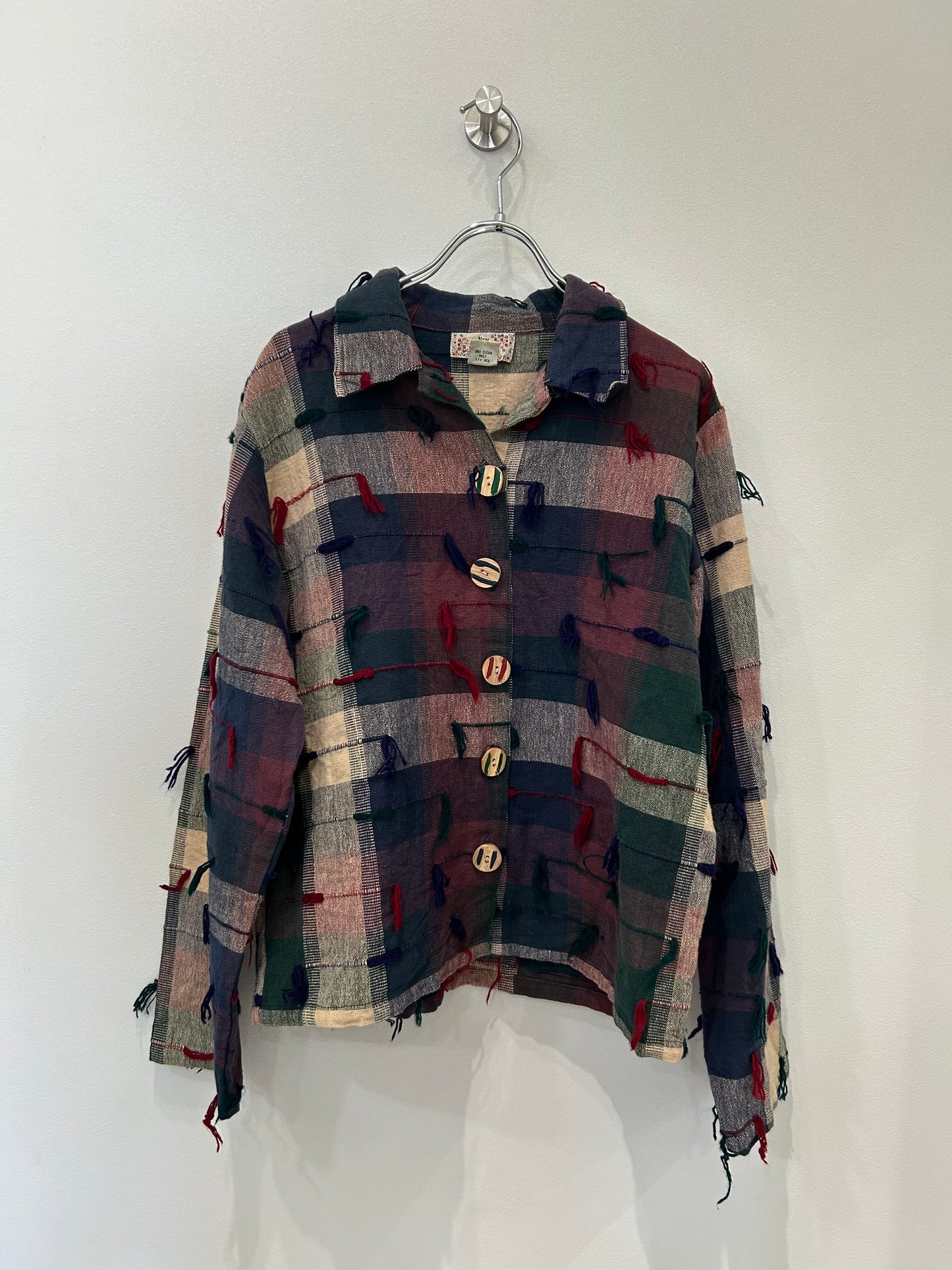 Used India design check jacket