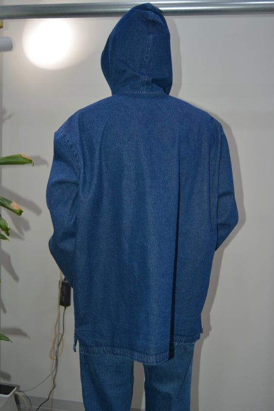 Chic Zip denim hoodie