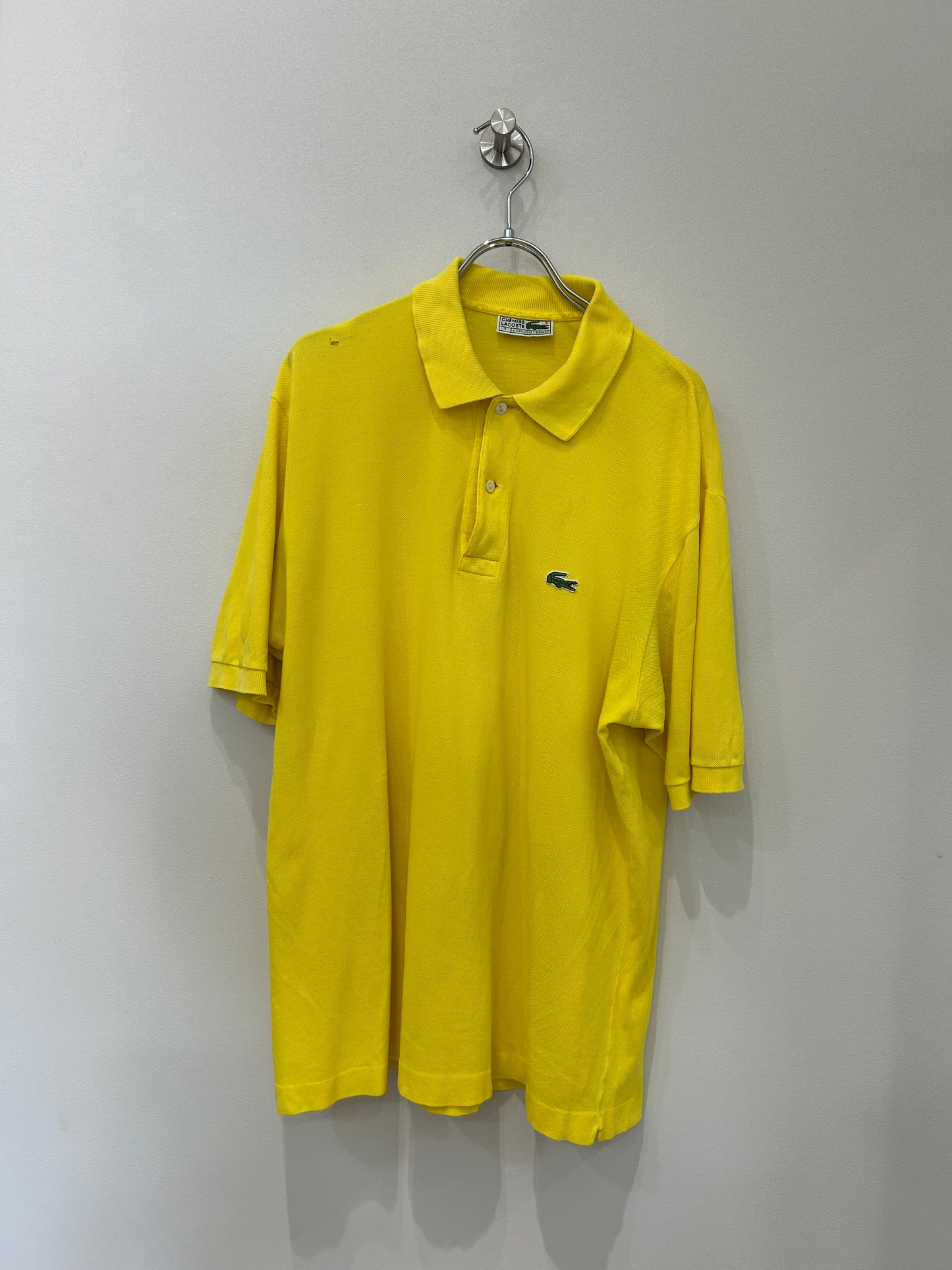 Vintage French Lacoste yellow polo shirt