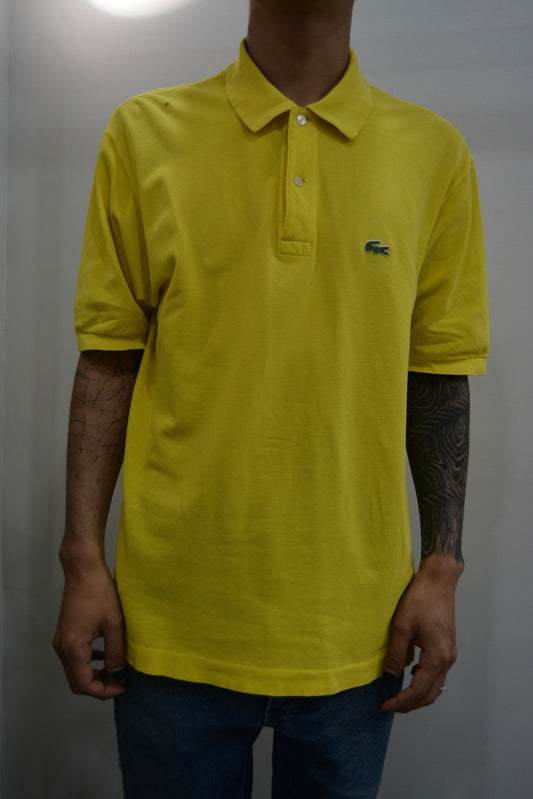Vintage French Lacoste yellow polo shirt