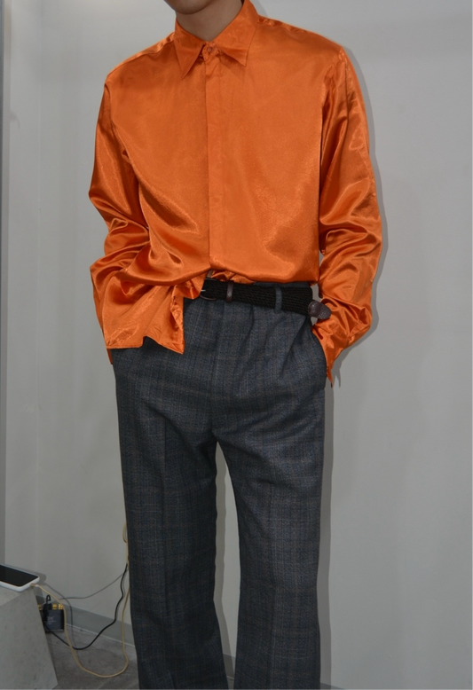 KIABI Orange Polyester Shirt