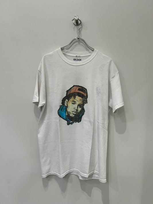 Chris Brown face print tee