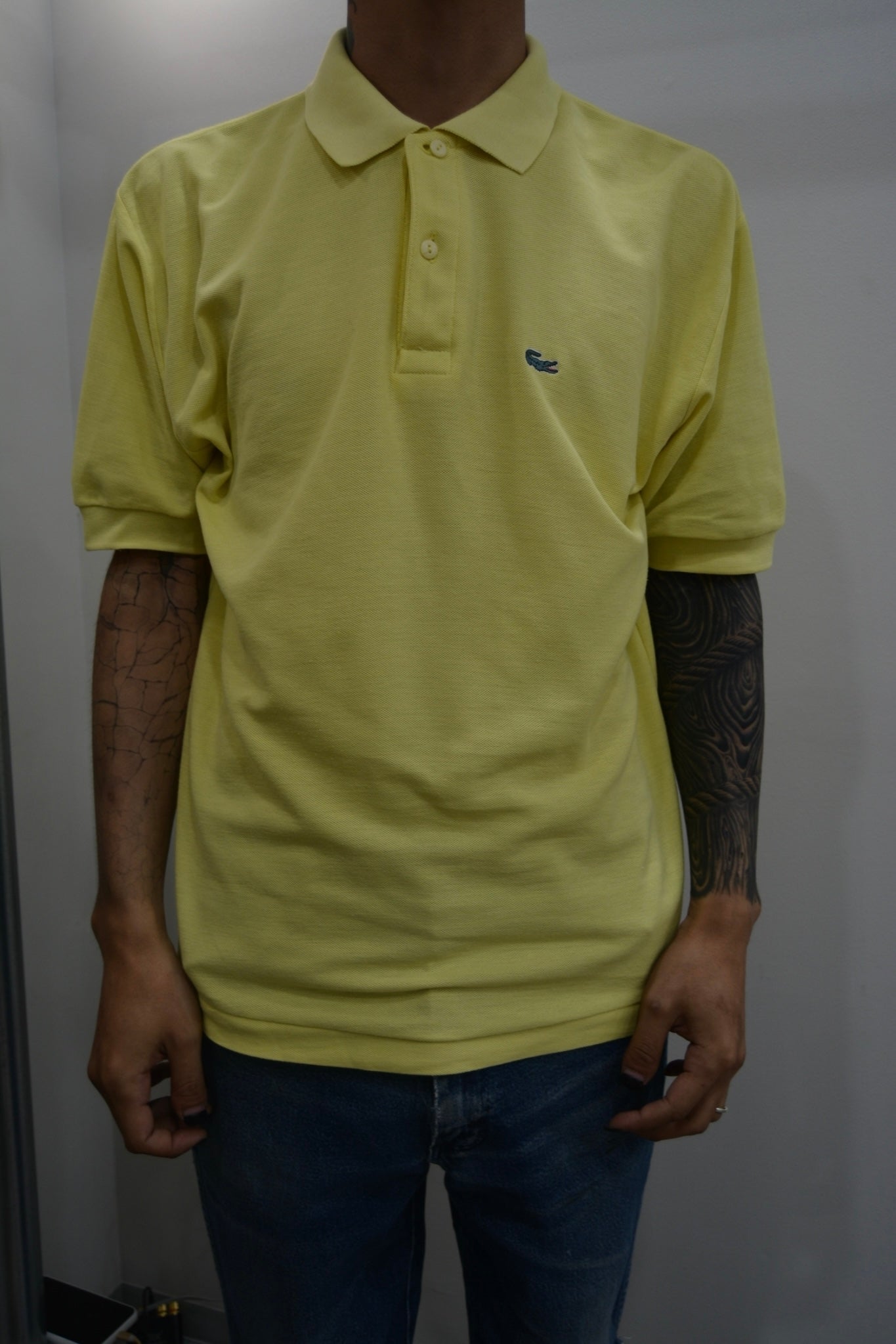 Vintage French Lacoste lemon polo shirt